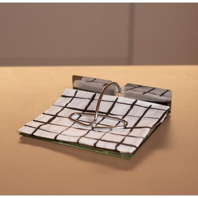Porta Guardanapos De Papel Slim Espelhado Organizador Mesa