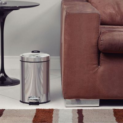 Lixeira Inox Tramontina Brasil Com Pedal Em Aço 5 Litros 94538105