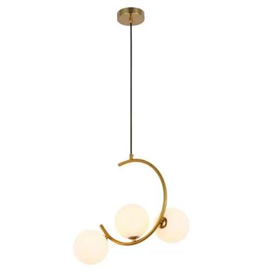 Lustre Pendente Luminaria Meia Lua Enfeite Luxo Decoraçao Sala Quarto Cozinha Casa Recepçao Comercia