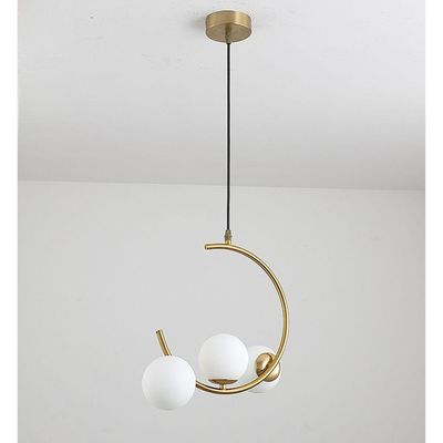 Lustre Pendente Luminaria Meia Lua Enfeite Luxo Decoraçao Sala Quarto Cozinha Casa Recepçao Comercia