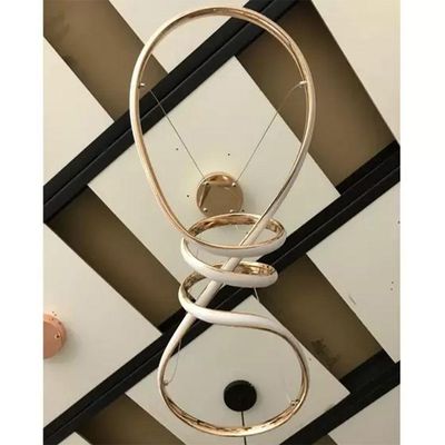Lustre Luminaria Aneis Infinito Arco 3 Em 1 Led Pendente Decoraçao Iluminaçao Moderno Ambiente Recep