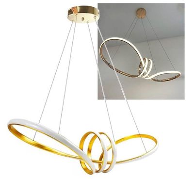 Lustre Luminaria Aneis Infinito Arco 3 Em 1 Led Pendente Decoraçao Iluminaçao Moderno Ambiente Recep