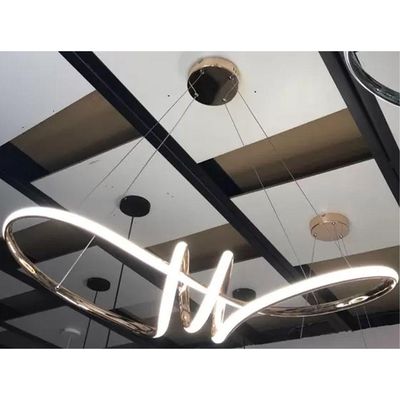 Lustre Luminaria Aneis Infinito Arco 3 Em 1 Led Pendente Decoraçao Iluminaçao Moderno Ambiente Recep