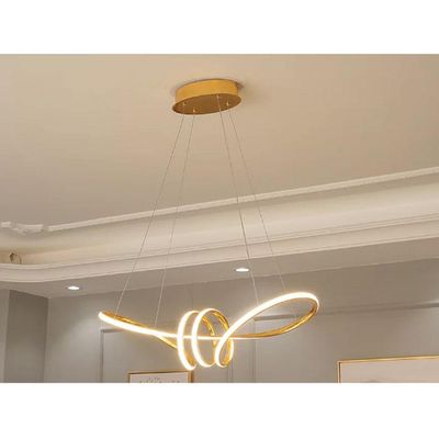 Lustre Luminaria Aneis Infinito Arco 3 Em 1 Led Pendente Decoraçao Iluminaçao Moderno Ambiente Recep