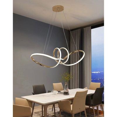 Lustre Luminaria Aneis Infinito Arco 3 Em 1 Led Pendente Decoraçao Iluminaçao Moderno Ambiente Recep