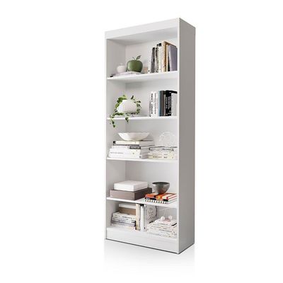 Estante Para Livros 5 Prateleiras Viena Rofemar Móveis Branco