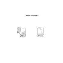 Lixeira Tramontina Basic Compact Em Polipropileno Branco Com Haste Em Aço Galvanizado 7 L Tramontina