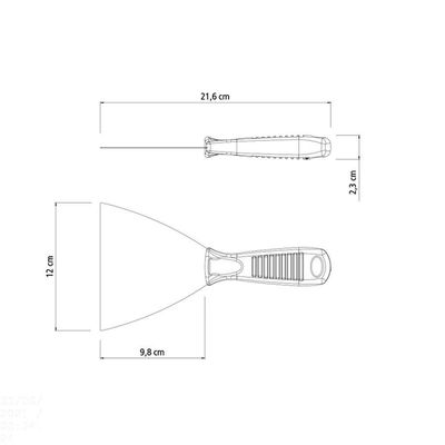 Espátula Flexível 12 Cm Tramontina Em Aço Carbono Com Cabo De Polipropileno Tramontina