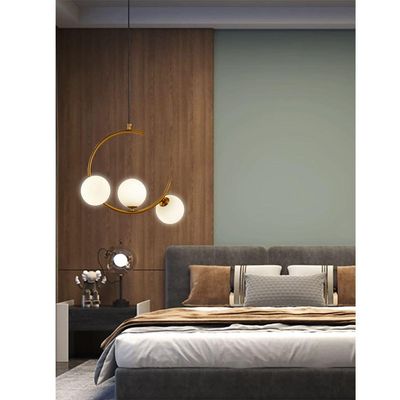 Luminaria Pendente Lustre Meia Lua Enfeite Luxo Sala Quarto