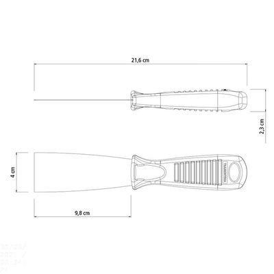 Espátula Flexível 4 Cm Tramontina Em Aço Carbono Com Cabo De Polipropileno Tramontina
