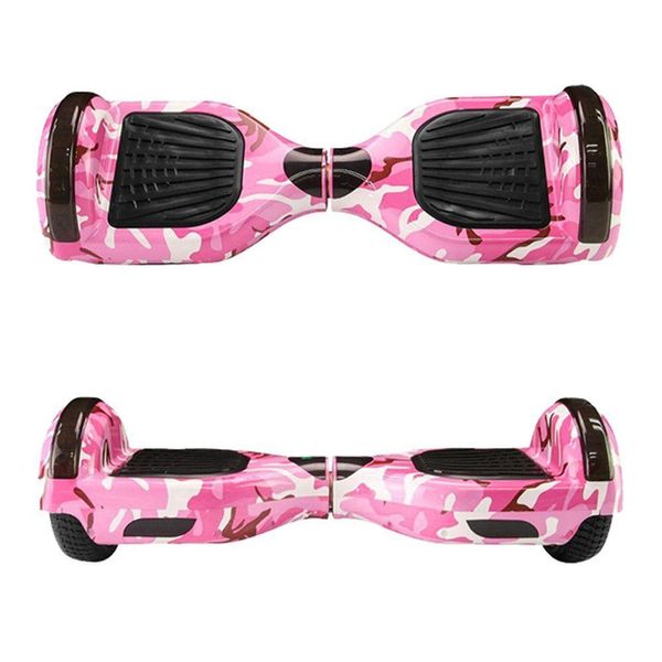 Hoverboard Infantil Skate Elétrico Led Rosa Camuflado
