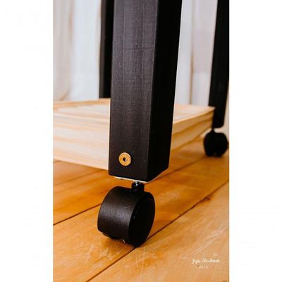 Carrinho Churrasco Madeira Rodinhas 75 Cm Altura