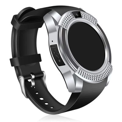 Relogio Smartwatch Inteligente V8 Bluetooth Musica Prata