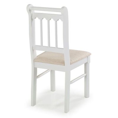 Conjunto Sala De Jantar Madeira Maciça 6 Cadeiras Mv Outlet Branco