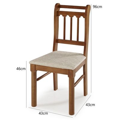 Conjunto Sala De Jantar Madeira Maciça 4 Cadeiras Mv Outlet Mel