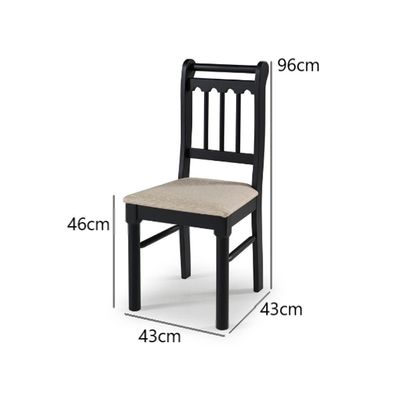 Conjunto Sala De Jantar Madeira Maciça 4 Cadeiras Mv Outlet Preto E Mel