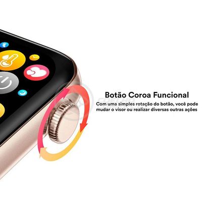 Smartwatch S88 Preto + 1 Pulseira Nylon Preto