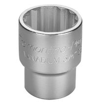 Soquete Estriado Em Aço Cromo Vanádio 34 Mm - Encaixe 3/4"