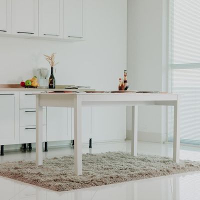 Mesa De Jantar Ditália Ja-225 Cor:branco Branco