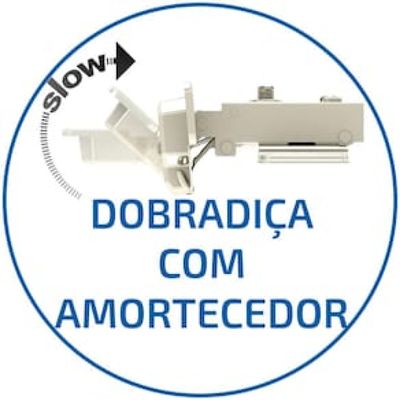 Balcão Bartira Cristal MDP 15mm com 1 Porta e 1 Prateleira - 40cm de largura Bege
