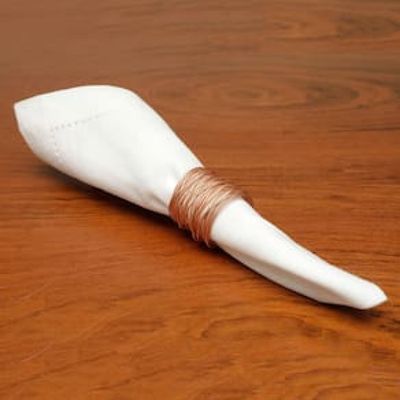 Conjunto de Guardanapos Wolff Mesa Ponto Ajour Luxo Off em Algodão - 2 Peças
