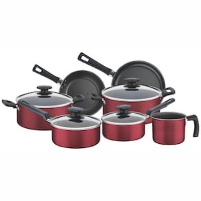 Conjunto de Panelas Tramontina Bergamo com Revestimento Antiaderente Vermelho  7 Peças