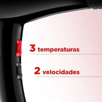 Secador de Cabelos Mondial Turbo Color Red SC-41 com Tourmaline Íon 1900W Preto / 220