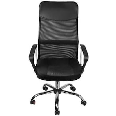 Cadeira de Escritório Giratória OR Design Desk com Regulagem de Altura, Apoio para os Braços e Sistema Relax - Preto
