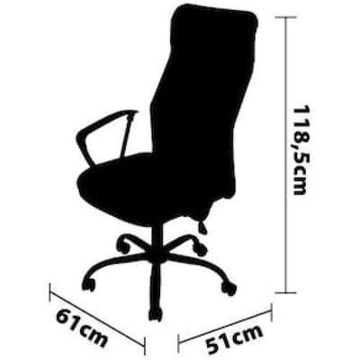 Cadeira de Escritório Giratória OR Design Desk com Regulagem de Altura, Apoio para os Braços e Sistema Relax - Preto