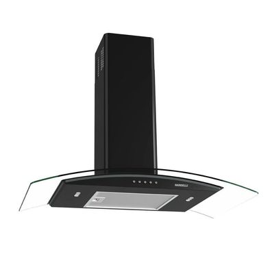 Coifa De Parede Clean Vidro Curvo Black 80cm Preto 110v 110v