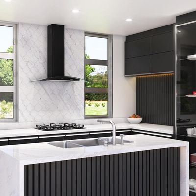 Coifa De Parede Clean Vidro Curvo Black 80cm Preto 110v 110v