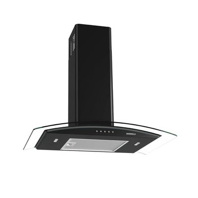 Coifa De Parede Clean Vidro Curvo Black 75cm Preto 110v 110v