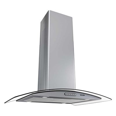Coifa Ilha 90Cm Vidro Curvo 3 Velocidades Inox Inox 220V 220v