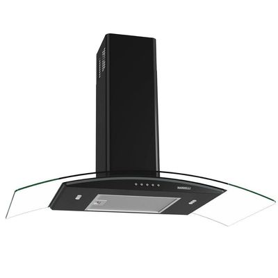 Coifa De Parede Clean Vidro Curvo Black 90cm Preto 220v 220v