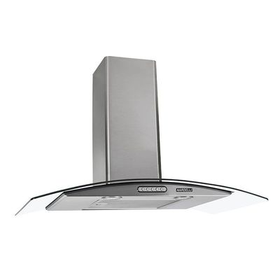Coifa De Parede 80cm Vidro Curvo Duto Slim Inox 220v 220v
