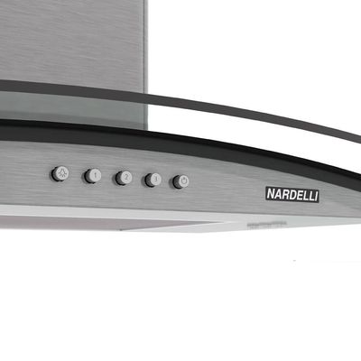 Coifa De Parede Clean Vidro Curvo 75cm 140w 220v 220v