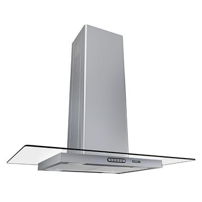 Coifa Ilha 90Cm Vidro Reto 3 Velocidades Inox Inox 110V 110v