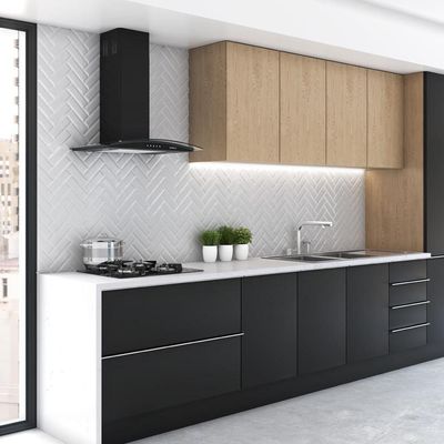 Coifa De Parede Clean Vidro Curvo Black 60cm Preto 220v 220v