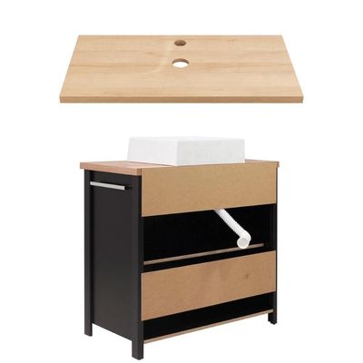 Gabinete Armário Banheiro Ditália Bn-04 Preto