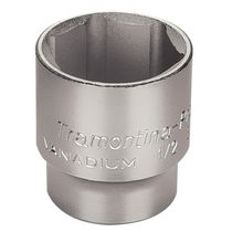 Soquete Sextavado Em Aço Cromo Vanádio 34 Mm - Encaixe 1/2" Tramontina Pro Tramontina