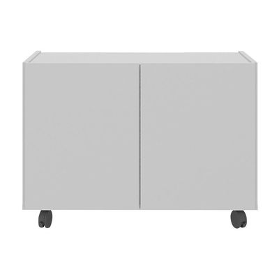 Gabinete Armário De Banheiro 62,5cm Com Rodízios 2 Portas Multimóveis Mp5043 Branco Branco