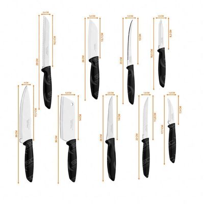 Kit - Faqueiro Plenus 6 Peças + 1 Faqueiro 9 Peças Plenus Preto - Tramontina