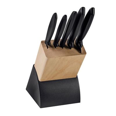 Kit - Faqueiro Plenus 6 Peças + 1 Panela Wok 28cm Vermelha - Tramontina