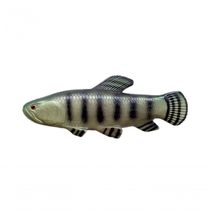 Estatueta Sala Quarto Pescador Peixe Traíra Resina 19x51