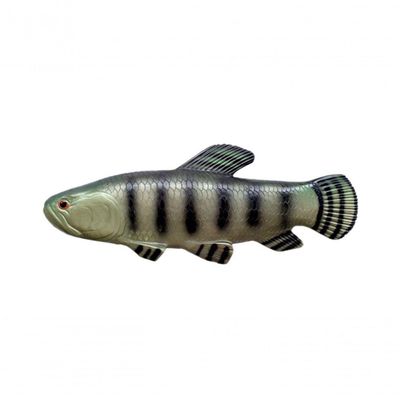 Estatueta Sala Quarto Pescador Peixe Traíra Resina 19x51