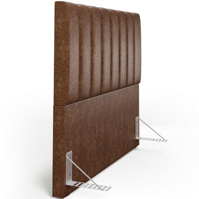 Kit Cabeceira Casal 140cm Calçadeira Recamier Baú Marrom