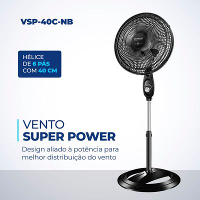 Ventilador Coluna Mondial 40cm Super Power  VSP-40C-NB 127V