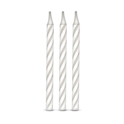 Vela de Aniversário Palito Silver com 16 Unidades UNICA