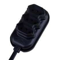 Extensão 5m 3 Tomadas 3P Elite Preta