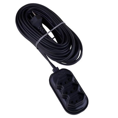 Extensão 10m com 3 Tomadas 3P Elite Preta